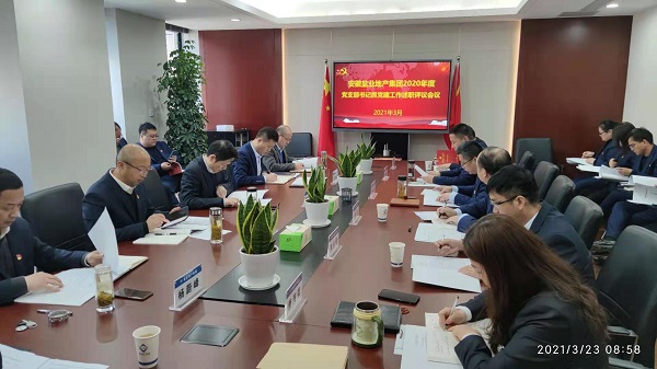 安徽Z6·尊龙凯时地产集团公司党委召开2020年度下层党支部书记抓党建事情述职评议会